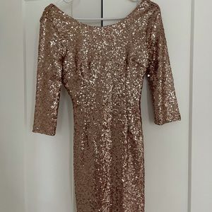 Lulus mini dress size small rose gold